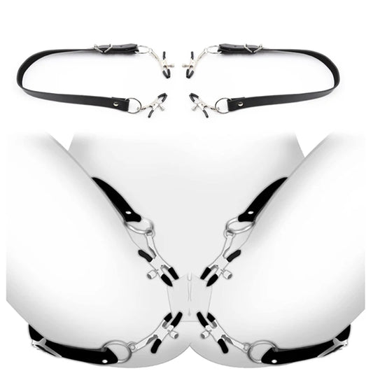 BDSM Nipple & Labia Clamp Harness